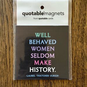 6 for $25 - Inspirational Quote Magnet - Black with Multicolor Text